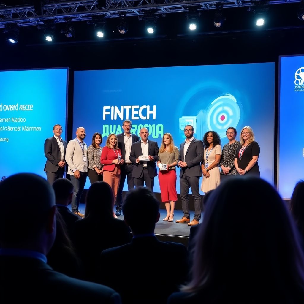 Equipo de FinTech Argentina recibiendo premio de innovación